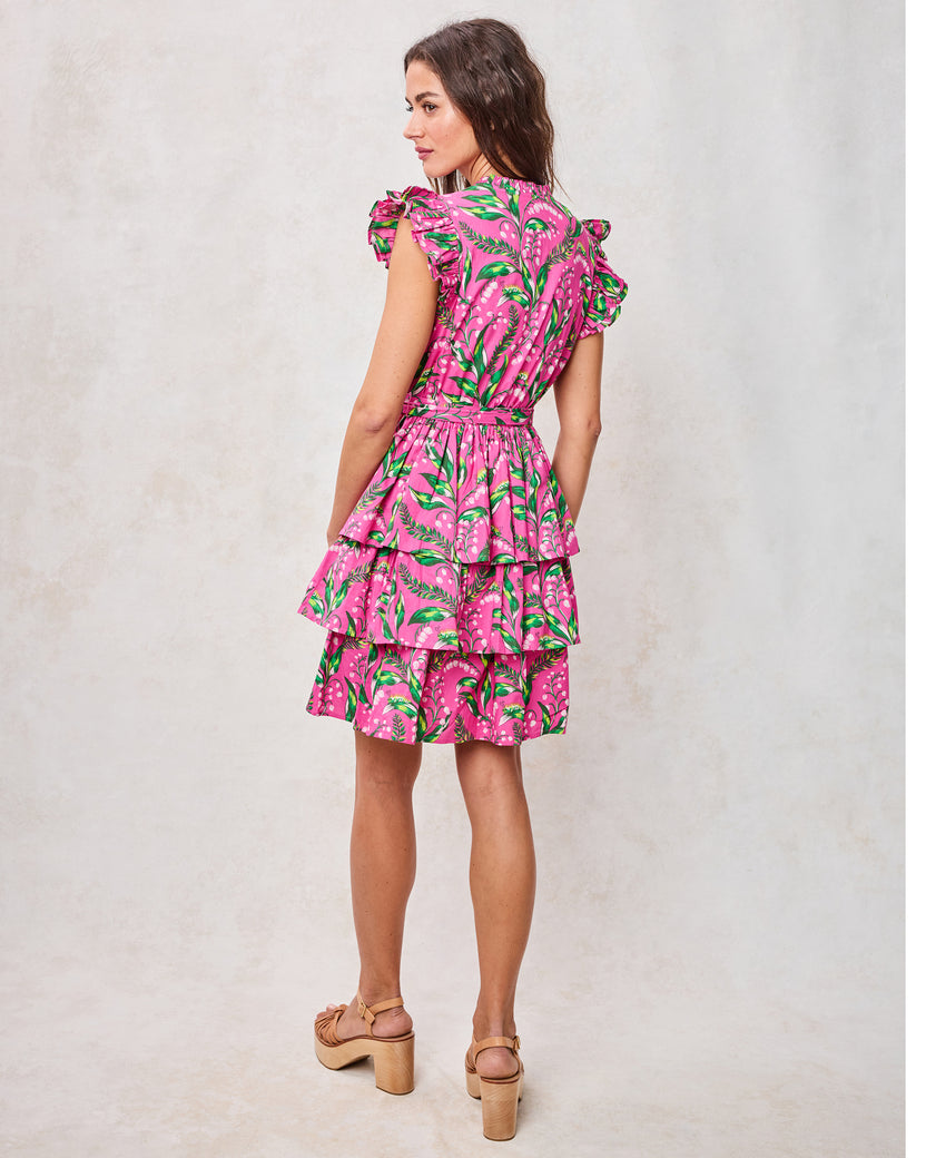 Lily Of the Valley - Goldie Dress - Pink - Printfresh