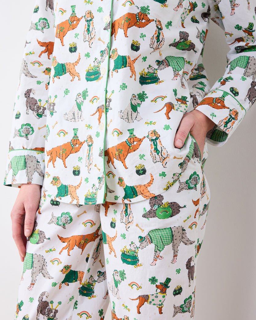 Lucky Paws - Long PJ Set - Irish Cream - Printfresh