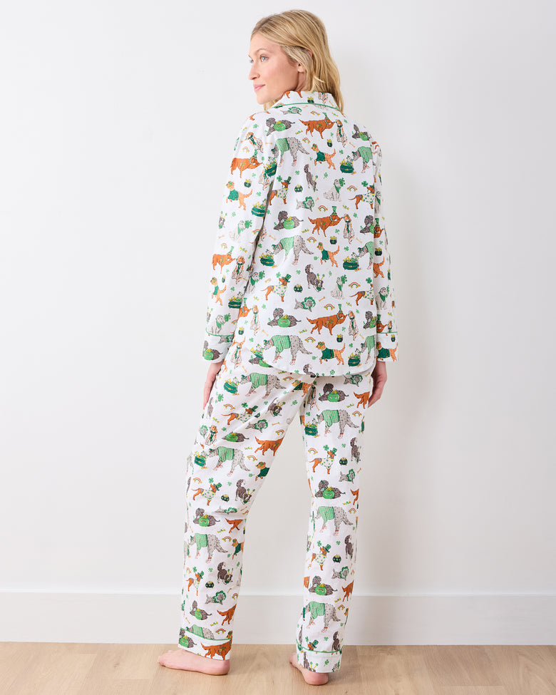 Lucky Paws - Long PJ Set - Irish Cream - Printfresh