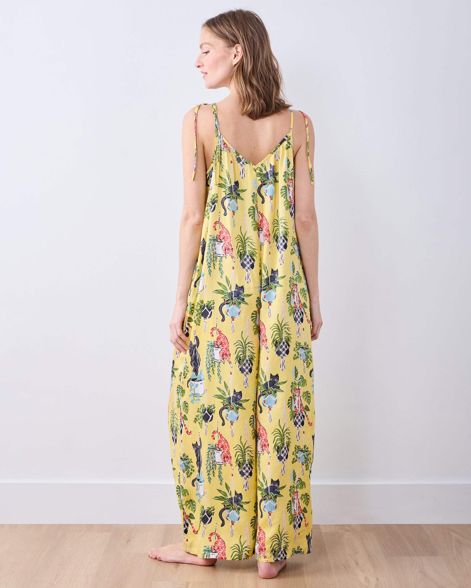 Macrame Mischief - Eco Satin Jaipur Jumpsuit - Sunshine – Printfresh