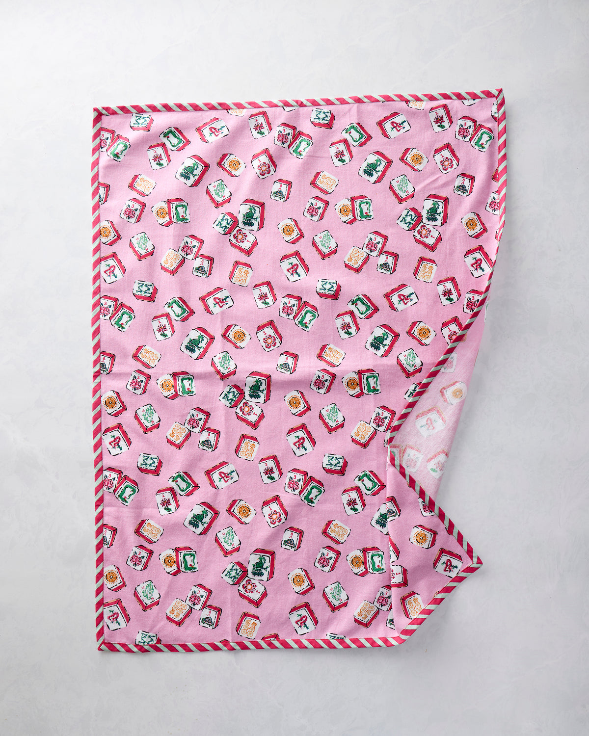 Mah Jongg Menagerie - Tea Towels Set of 2 - Pale Jade - Printfresh