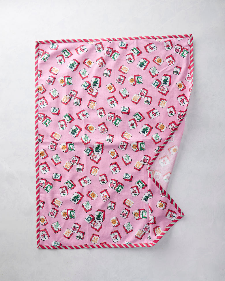 Mah Jongg Menagerie - Tea Towels Set of 2 - Pale Jade - Printfresh