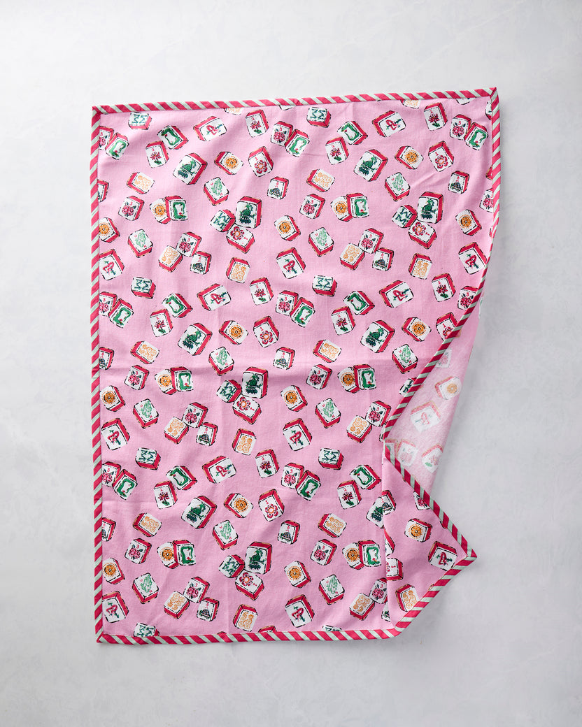 Mah Jongg Menagerie - Tea Towels Set of 2 - Pale Jade - Printfresh