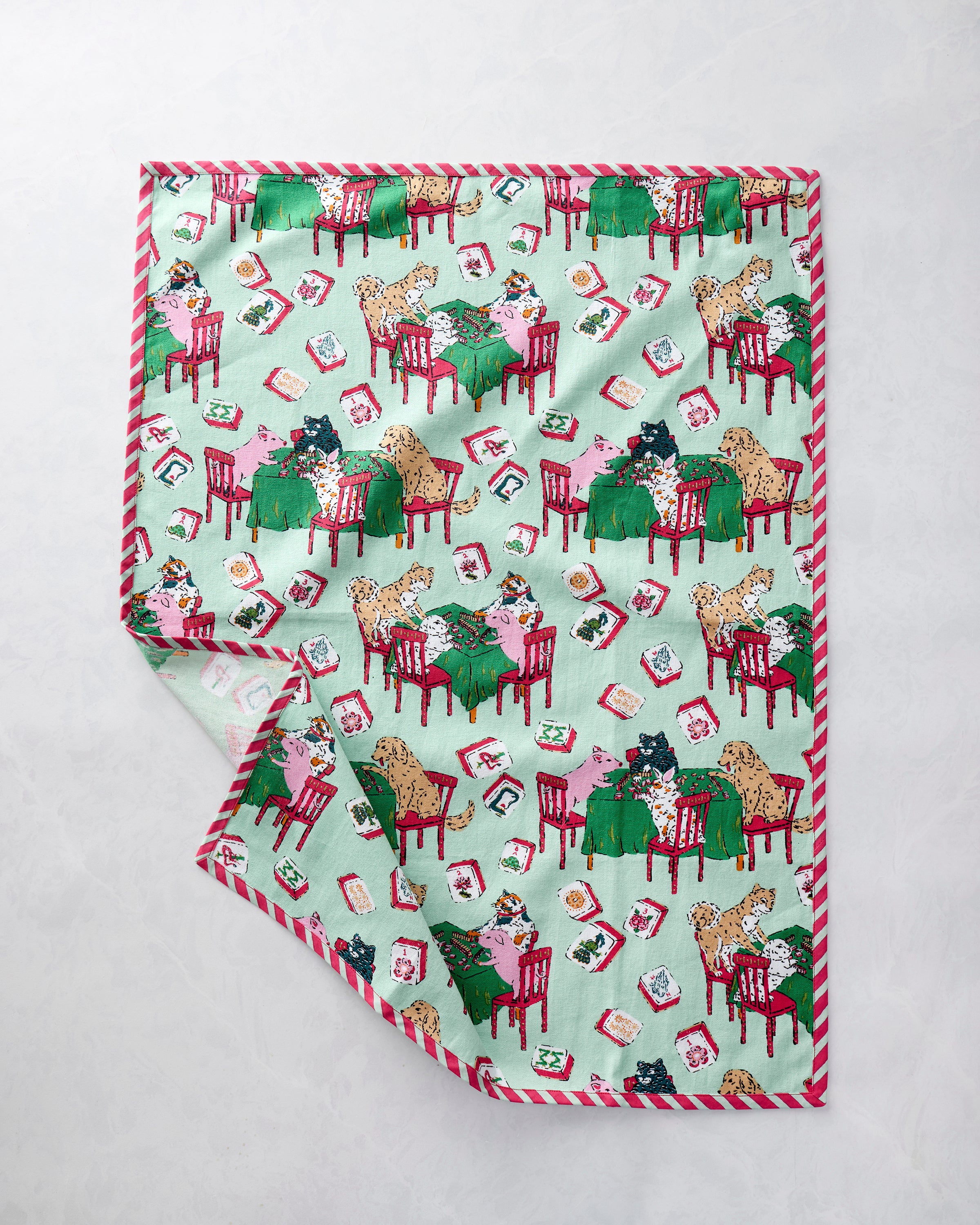 Printfresh Mah Jongg Menagerie Tea Towels - Thumbnail 3