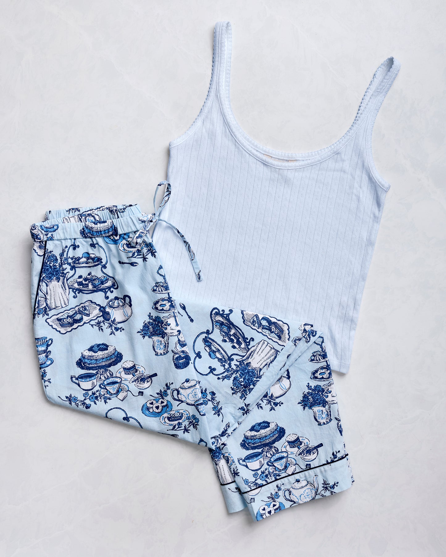 High Tea Toile - PJ Pants & Esme Tank Bundle - Multi - Printfresh