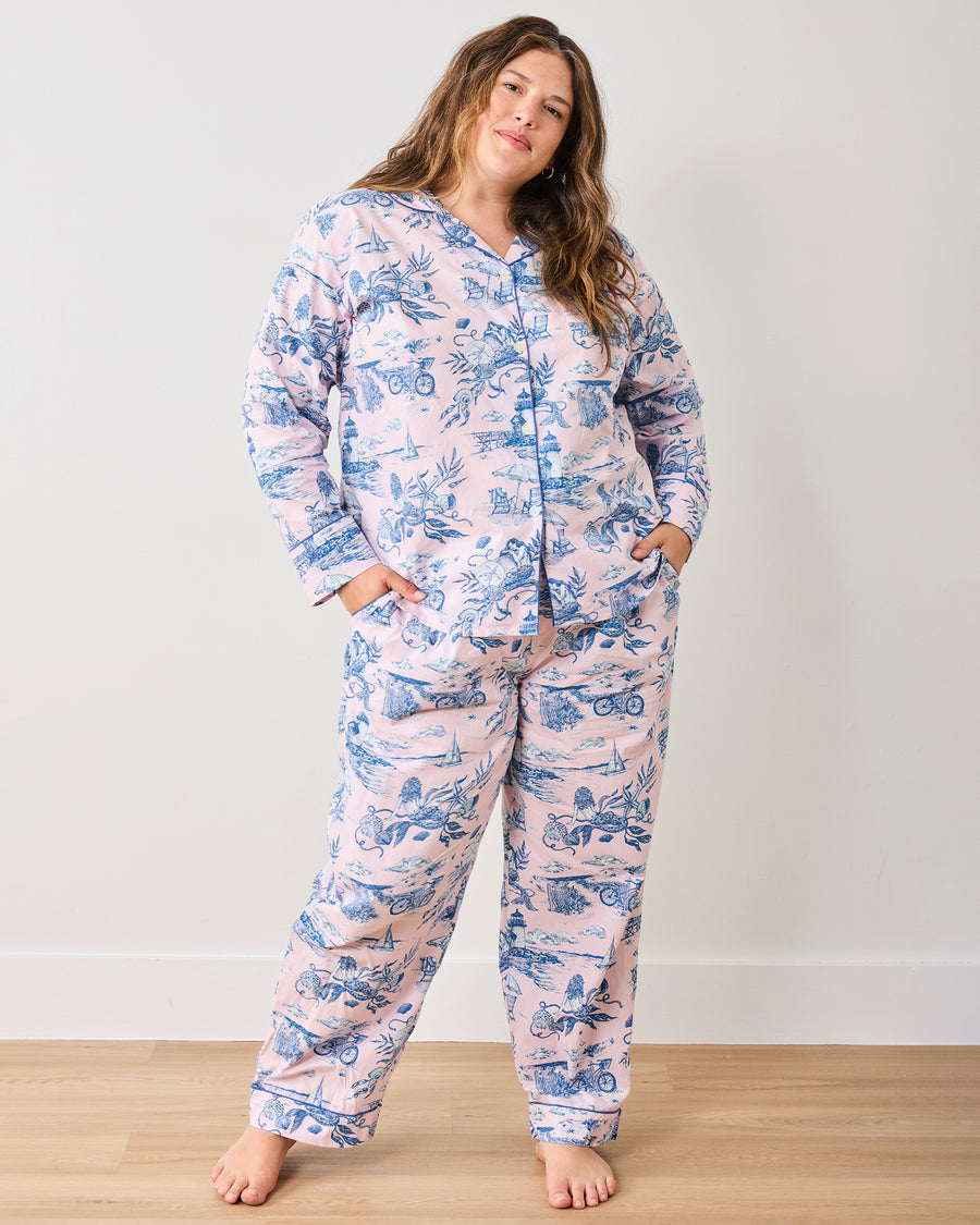 Mermaid Toile - Long PJ Set - Blush - Printfresh