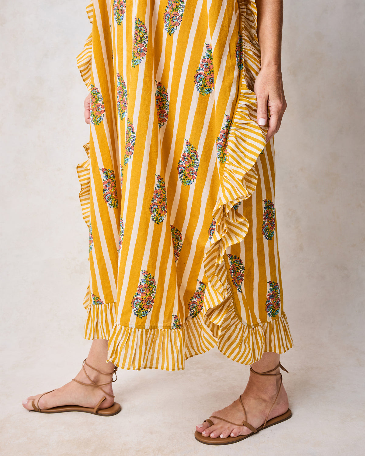 Paisley Petals - Harbor Caftan - Chamomile Glow - Printfresh