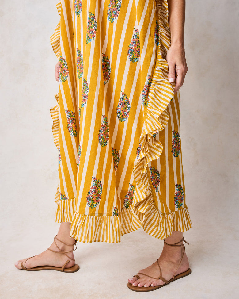 Paisley Petals - Harbor Caftan - Chamomile Glow - Printfresh