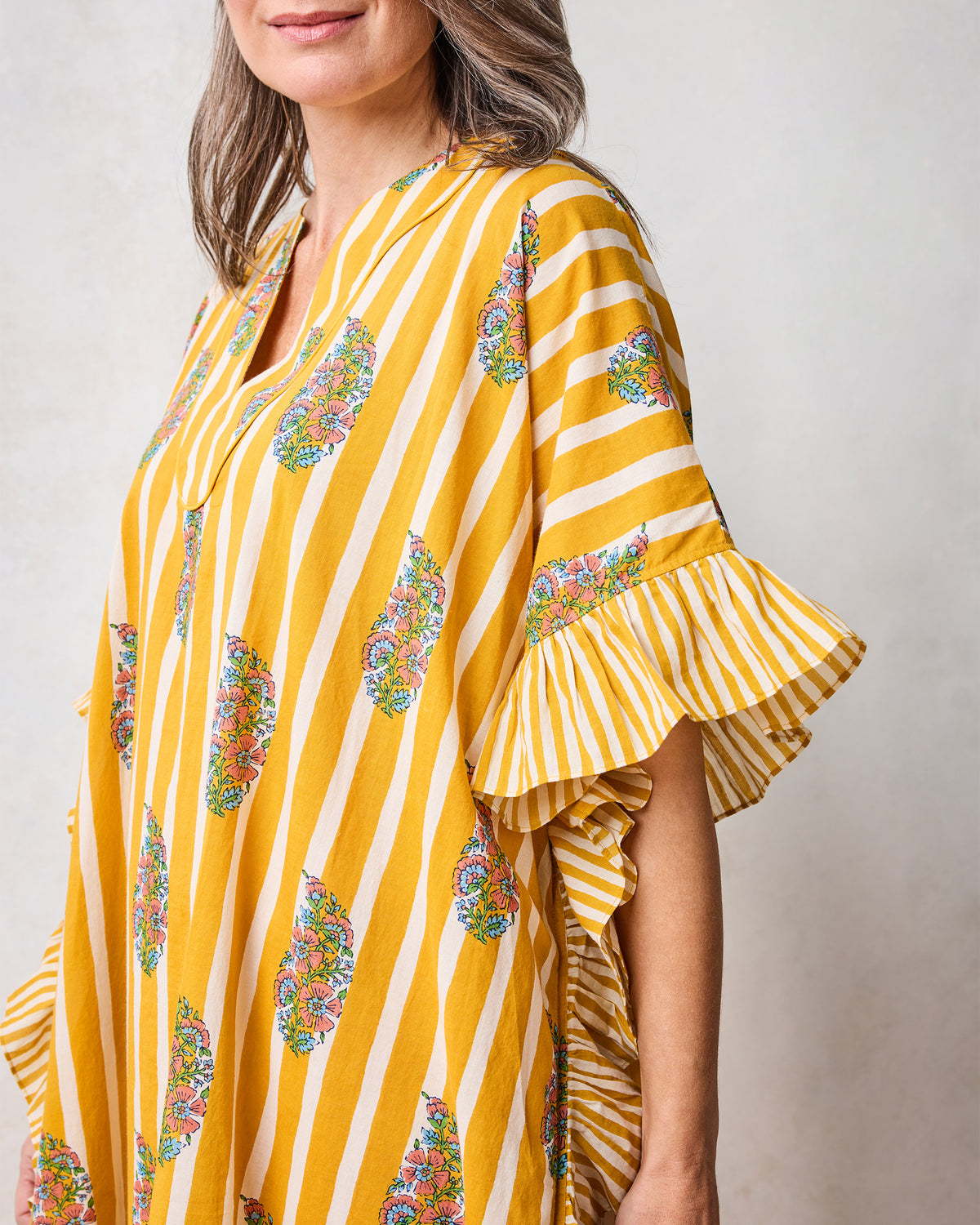 Paisley Petals - Harbor Caftan - Chamomile Glow - Printfresh