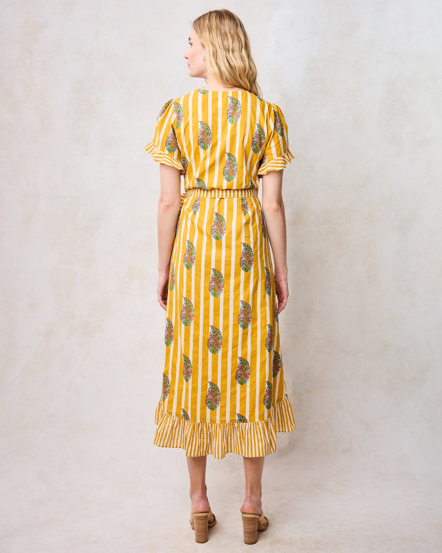 Paisley Petals - Morgan Dress - Chamomile Glow - Printfresh