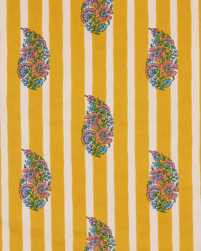 Paisley Petals - Morgan Dress - Chamomile Glow - Printfresh