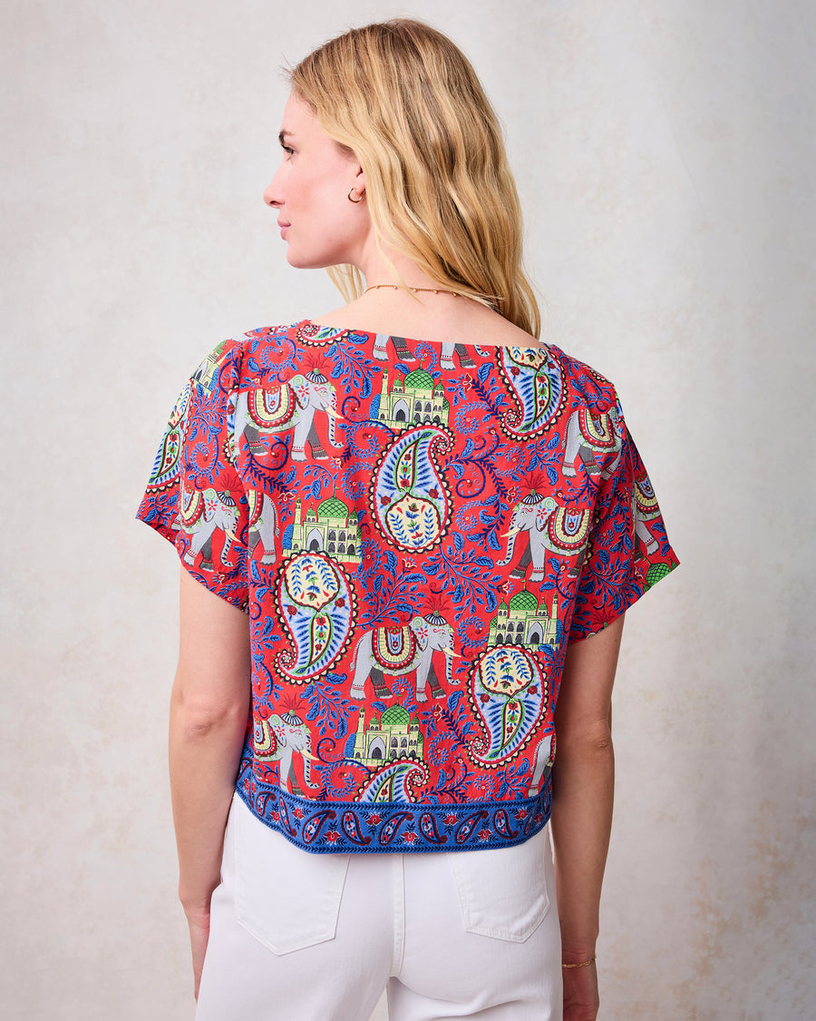 Palace Paisley - Carry On Cropped Top - Paprika - Printfresh