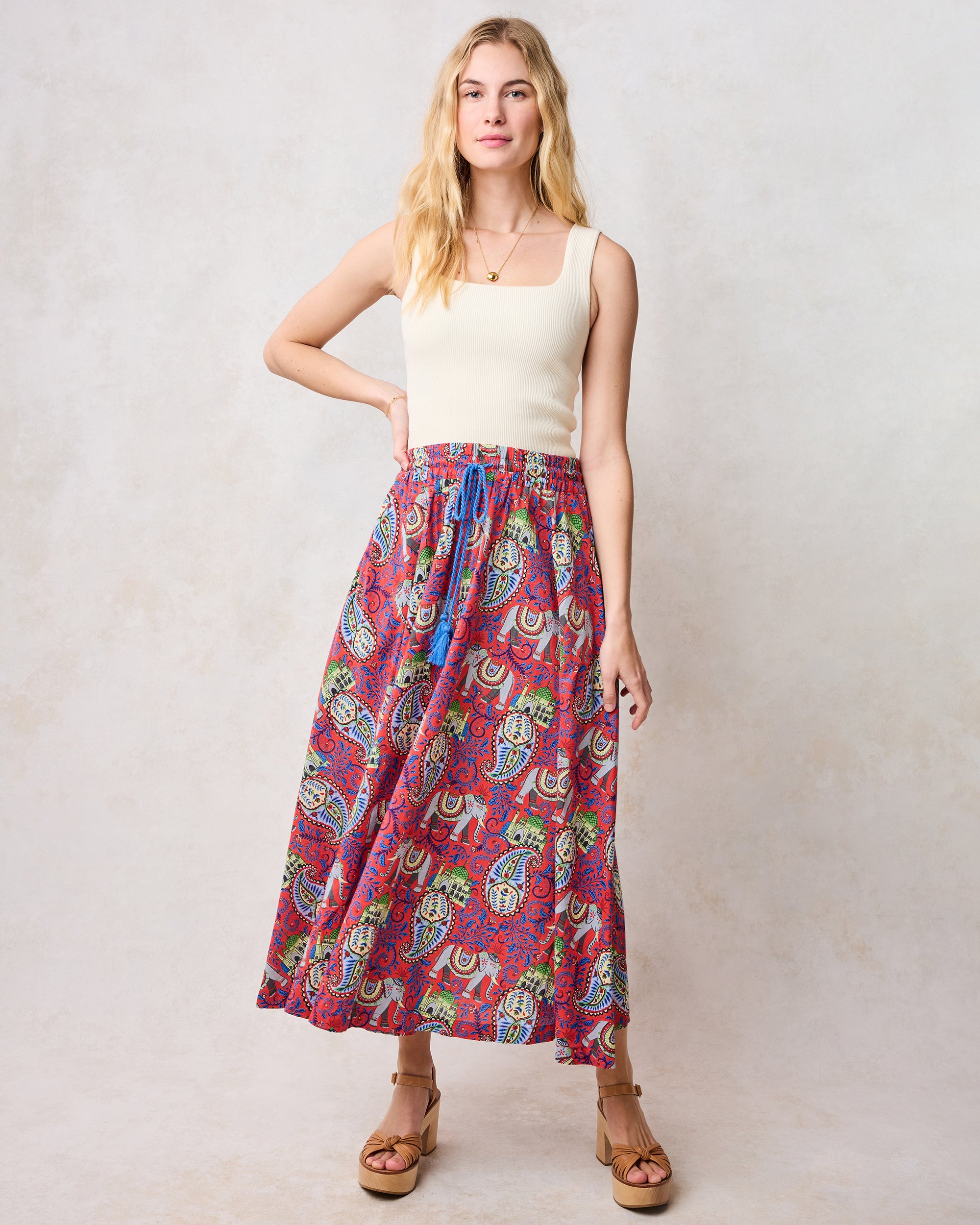 Palace Paisley - Carry On Skirt - Paprika – Printfresh