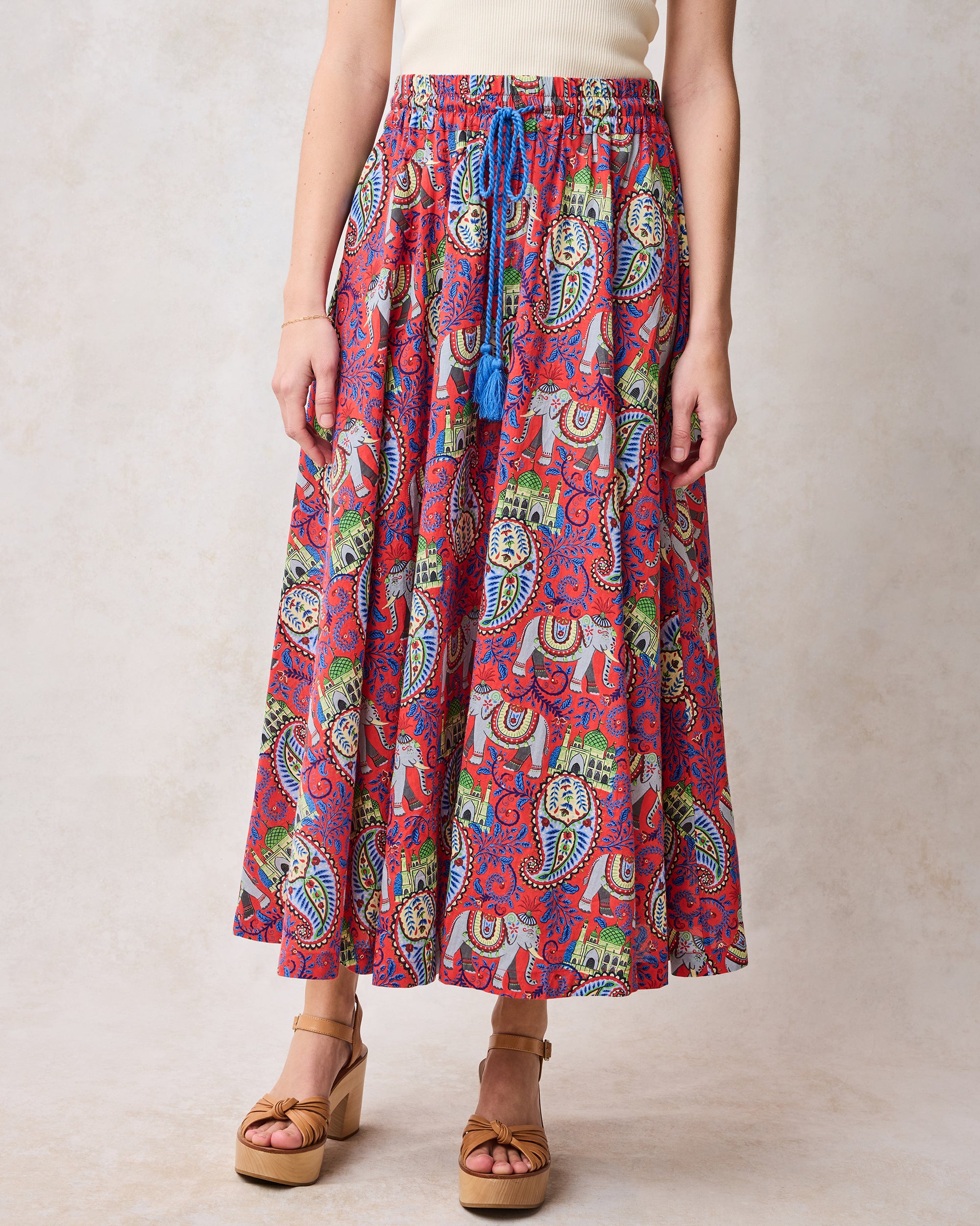 Palace Paisley - Carry On Skirt - Paprika – Printfresh