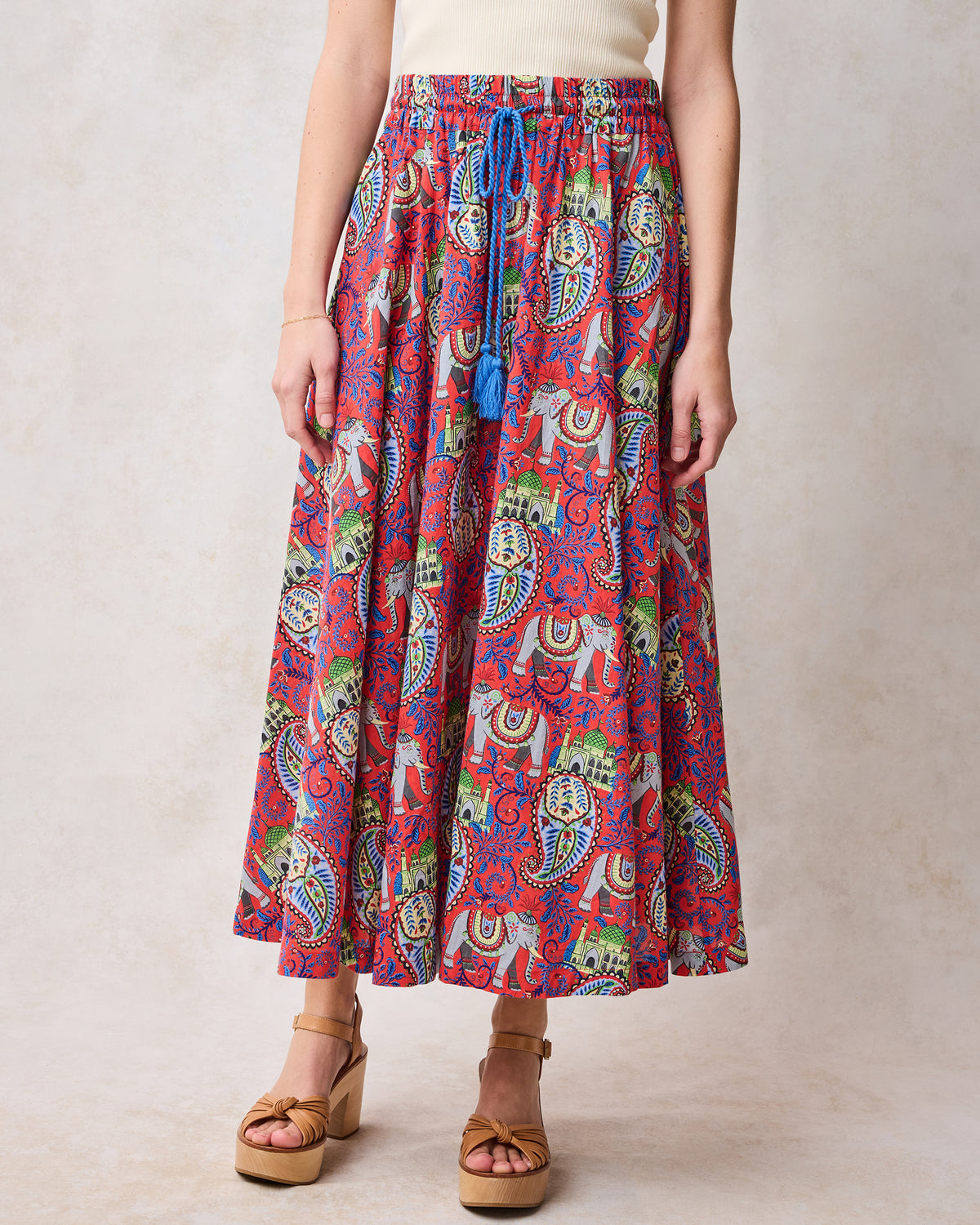 Palace Paisley - Carry On Skirt - Paprika – Printfresh