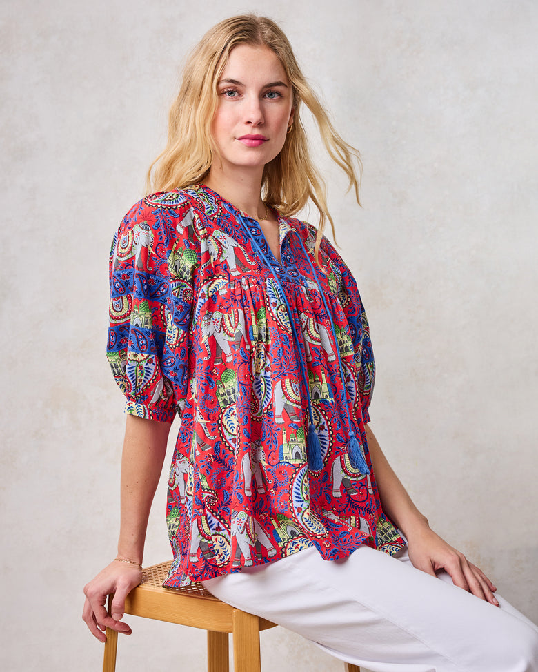 Palace Paisley - Greta Blouse - Paprika - Printfresh