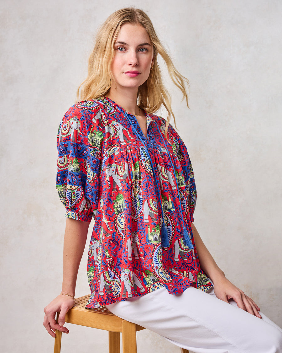 Palace Paisley - Greta Blouse - Paprika - Printfresh