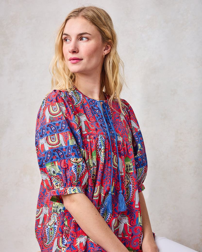 Palace Paisley - Greta Blouse - Paprika - Printfresh
