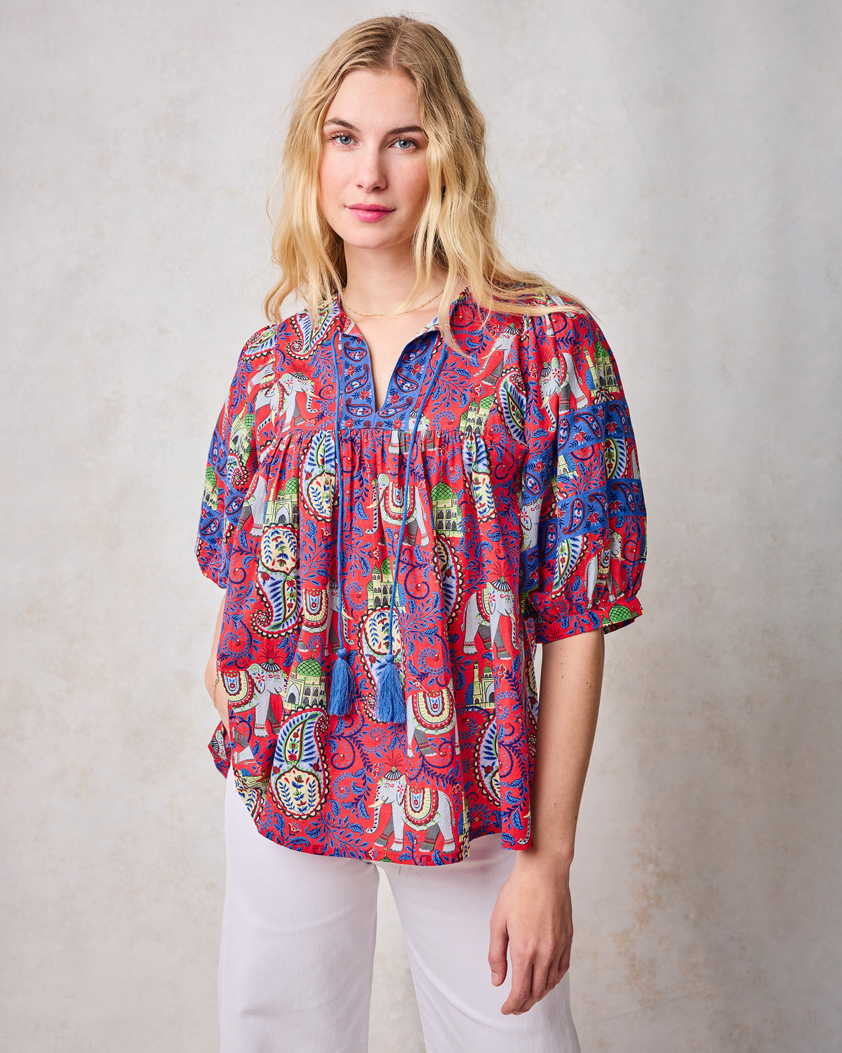 Palace Paisley - Greta Blouse - Paprika - Printfresh