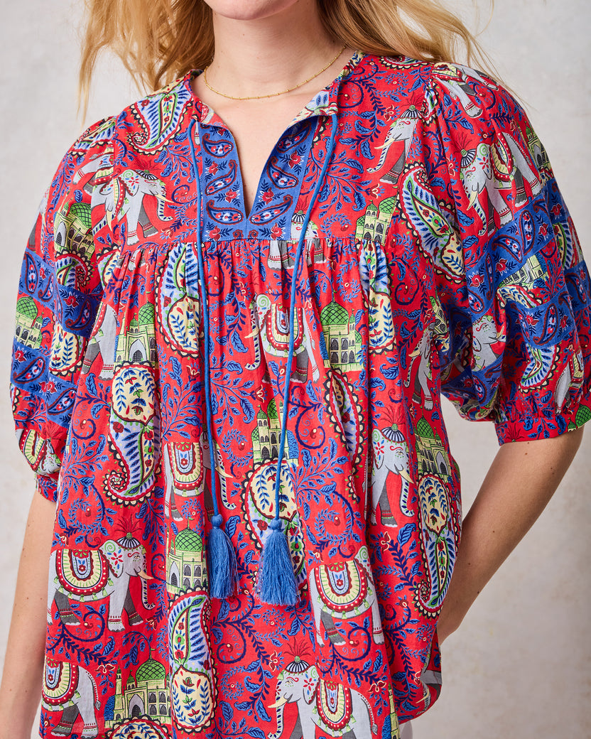 Palace Paisley - Greta Blouse - Paprika - Printfresh