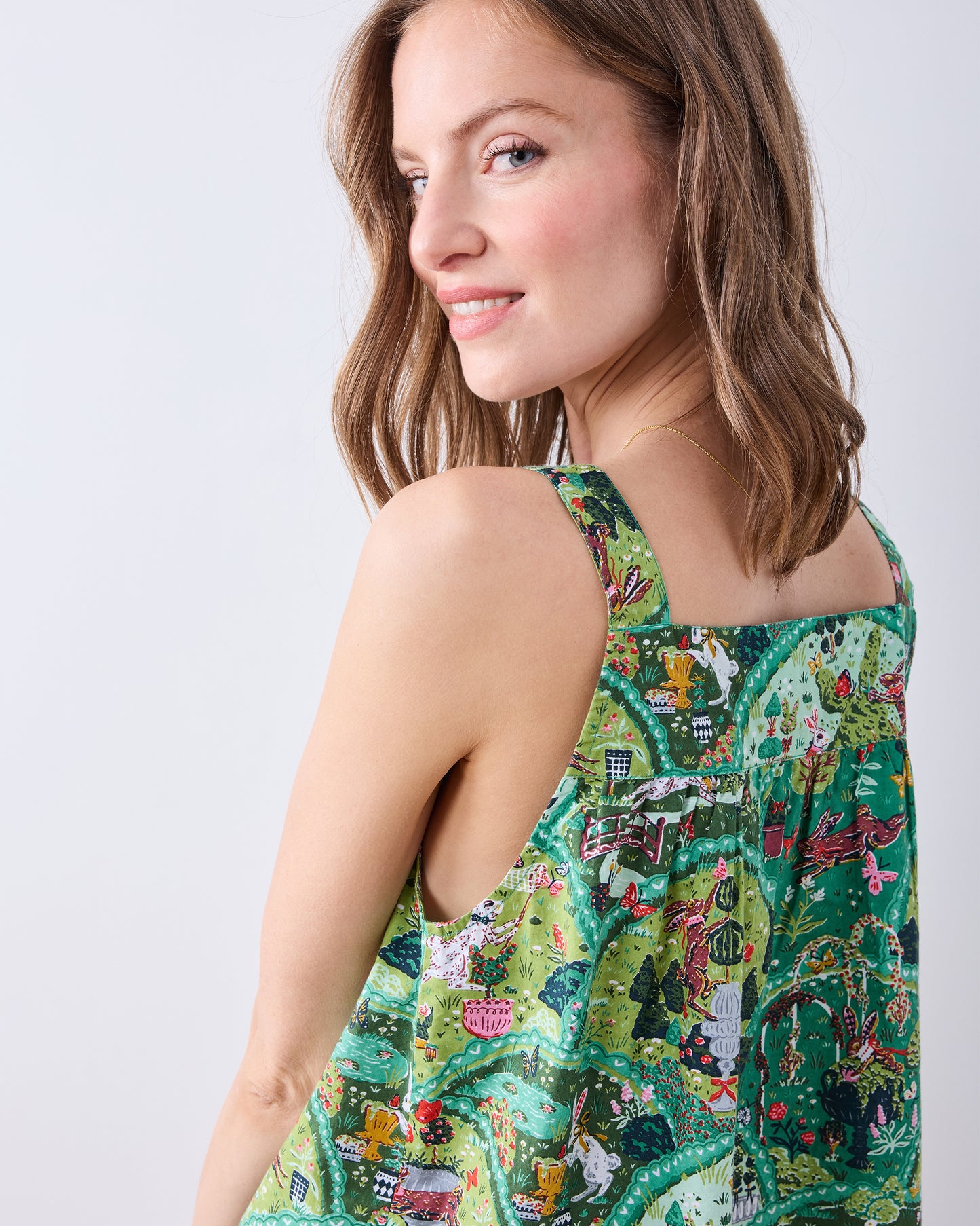 Rabbit Wonderland - Back To Bed Short Set - Sage - Printfresh