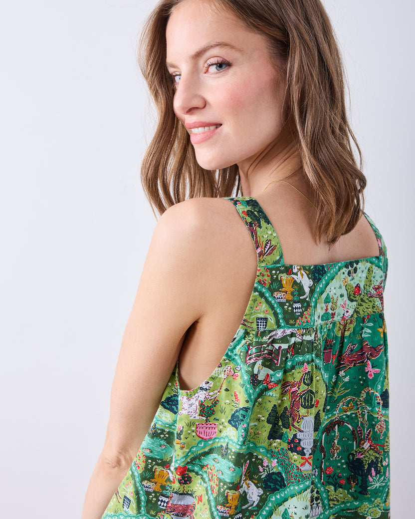 Rabbit Wonderland - Back To Bed Short Set - Sage - Printfresh