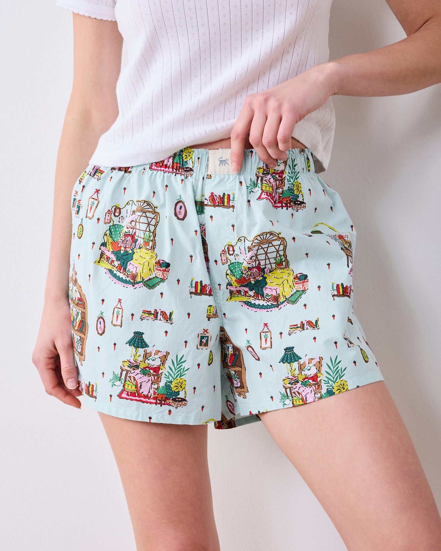 Reading Nook - Boyfriend Boxer - Blue Burrow - Printfresh