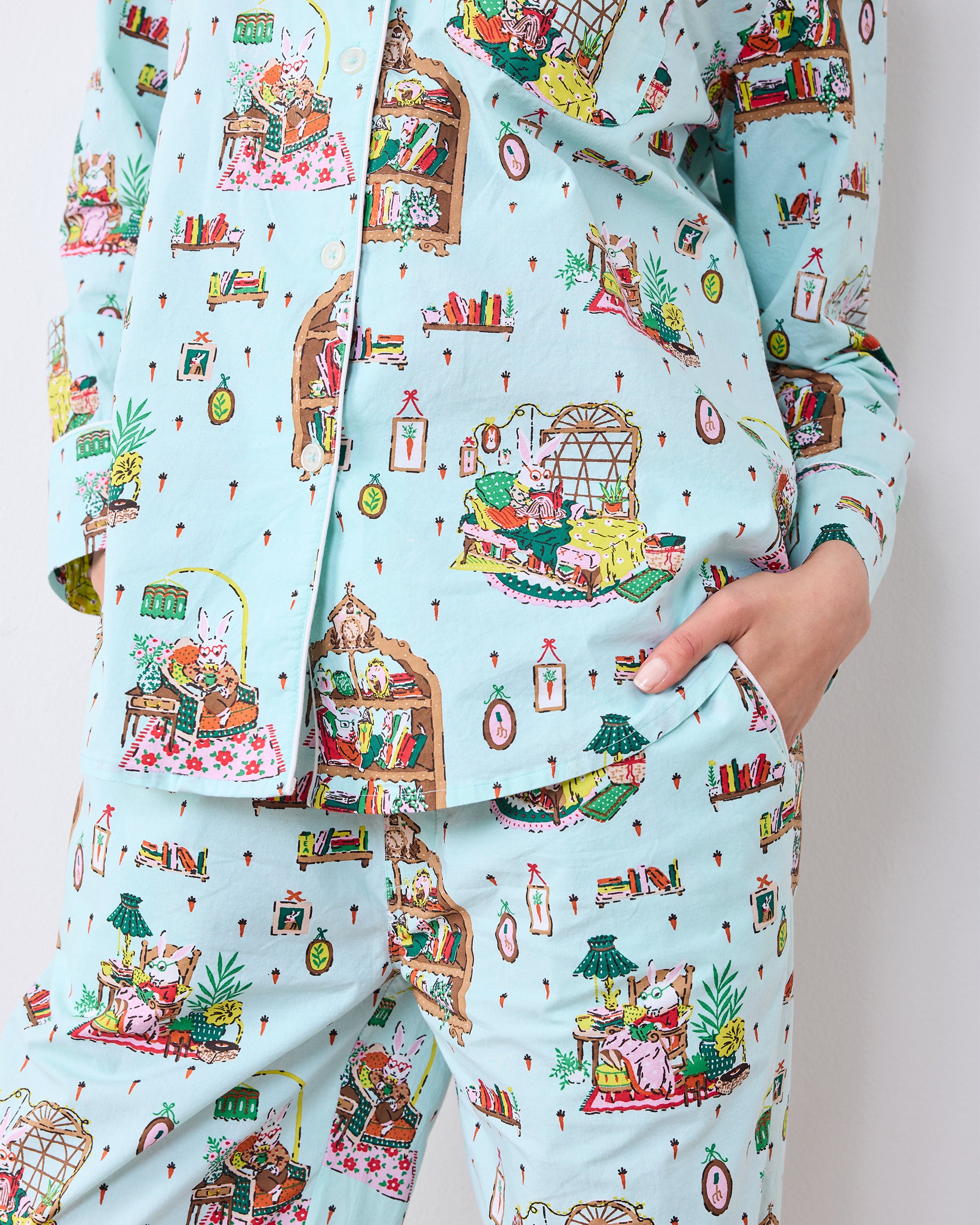 Reading Nook - Long PJ Set - Blue Burrow – Printfresh