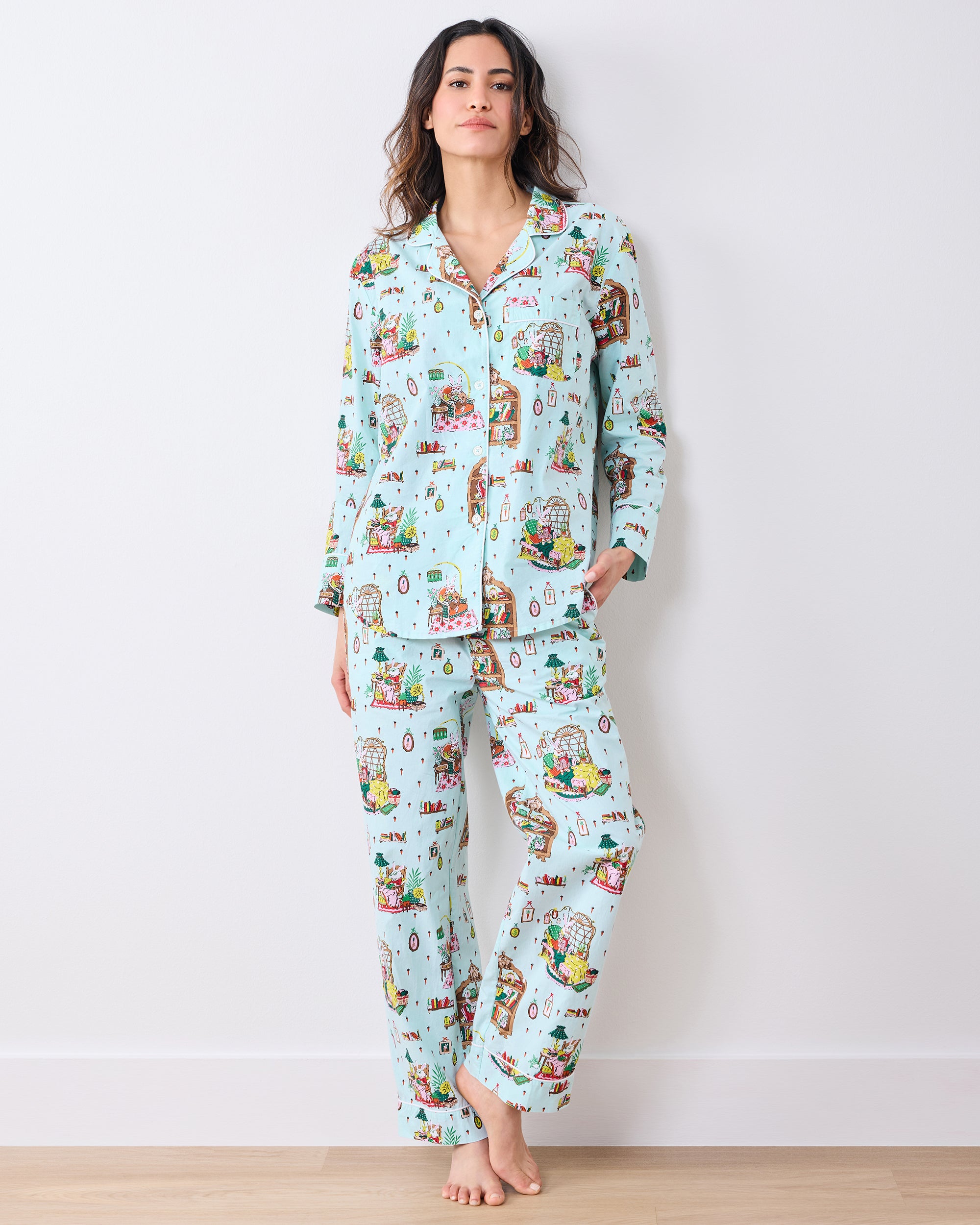 Reading Nook - Long PJ Set - Blue Burrow – Printfresh