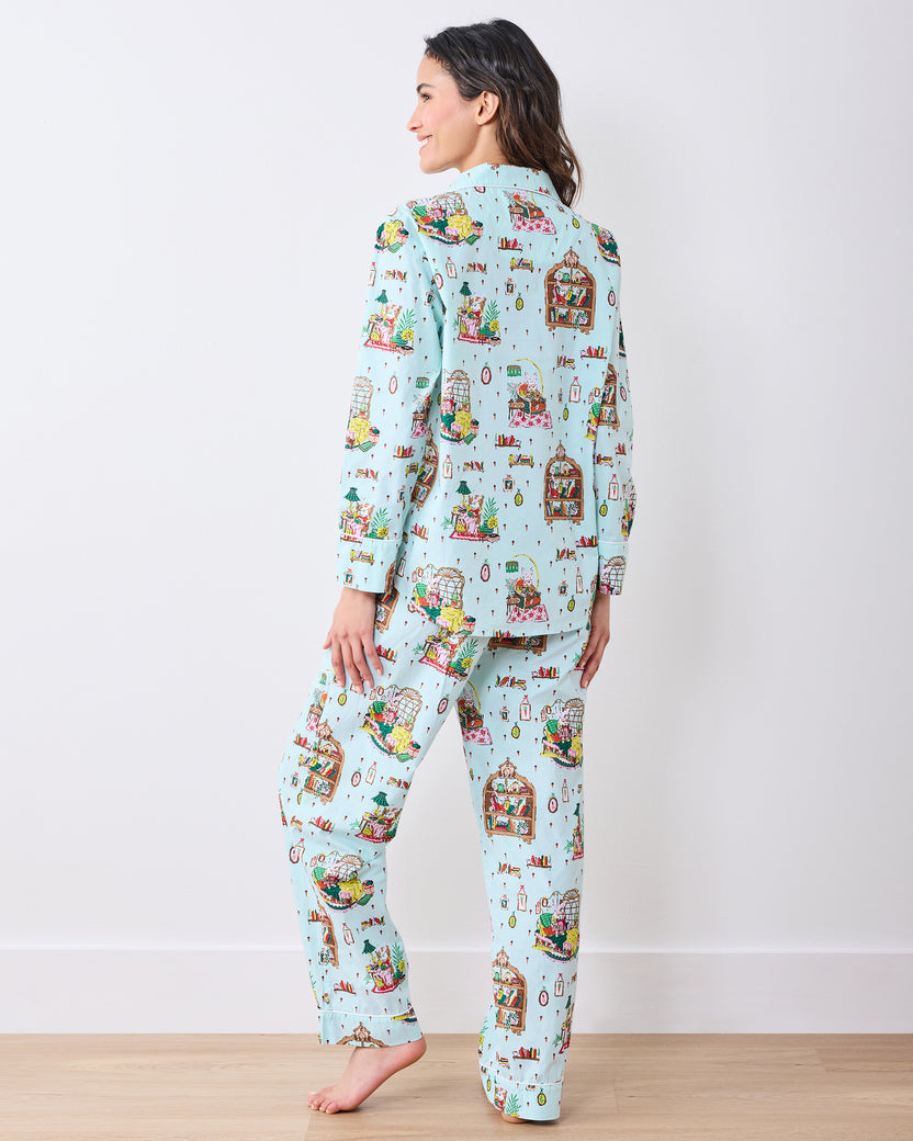 Reading Nook - Long PJ Set - Blue Burrow - Printfresh