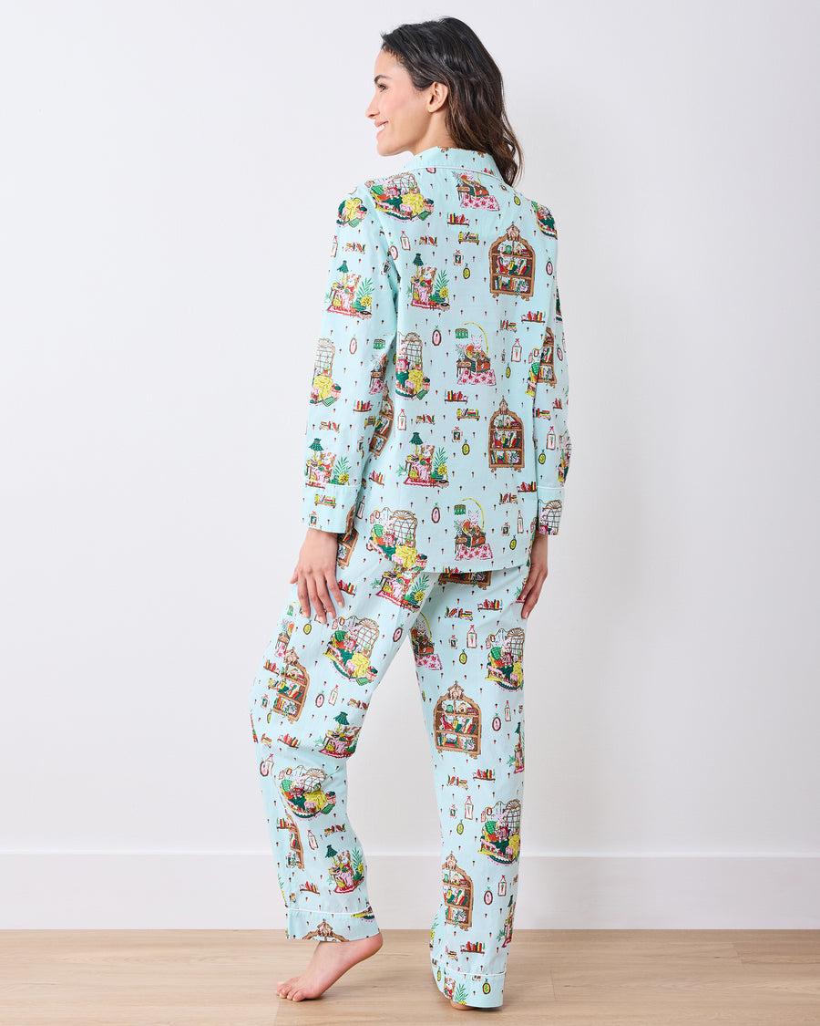 Reading Nook - Long PJ Set - Blue Burrow - Printfresh