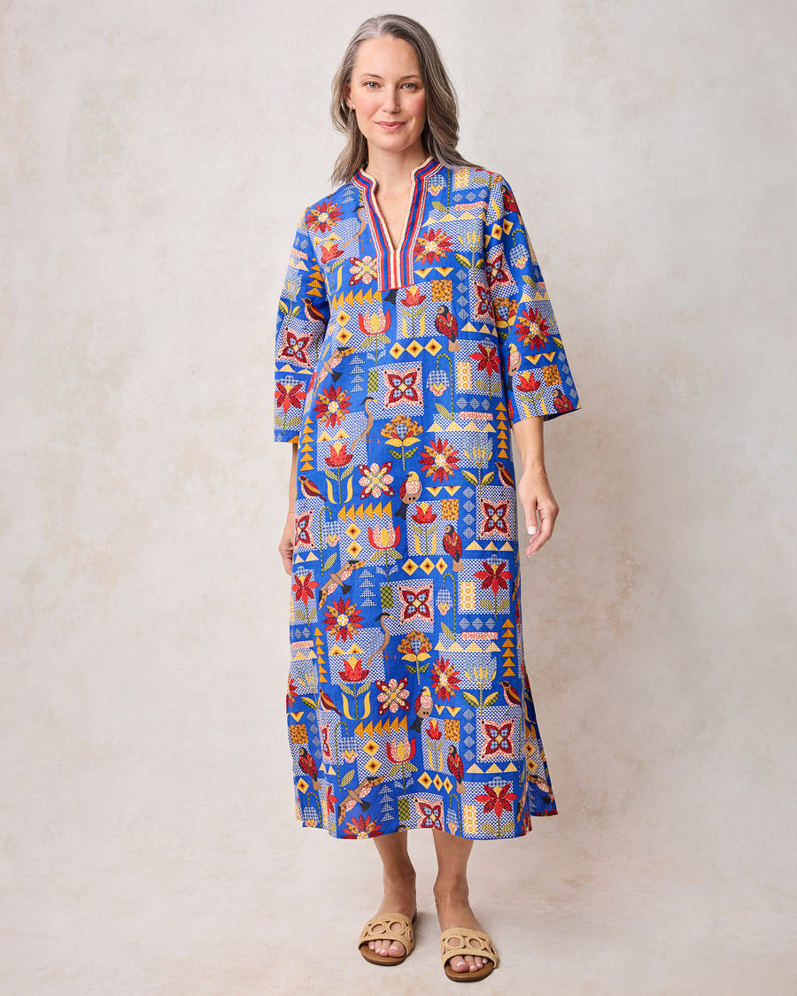 Songbird Quilt - Paloma Dress - Blue Jean - Printfresh