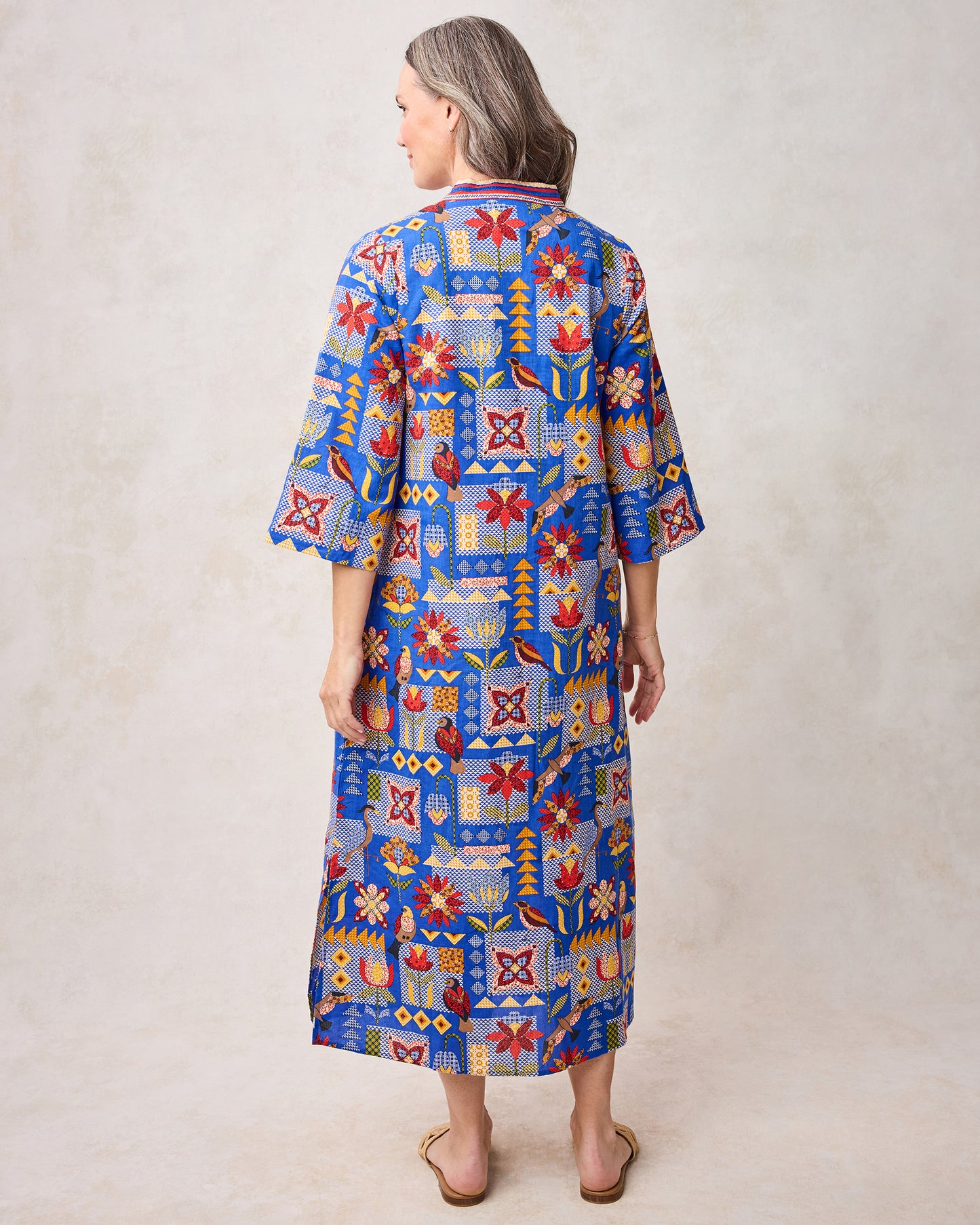 Songbird Quilt - Paloma Dress - Blue Jean - Printfresh