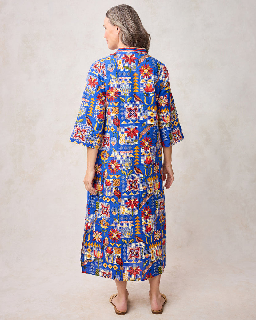 Songbird Quilt - Paloma Dress - Blue Jean - Printfresh