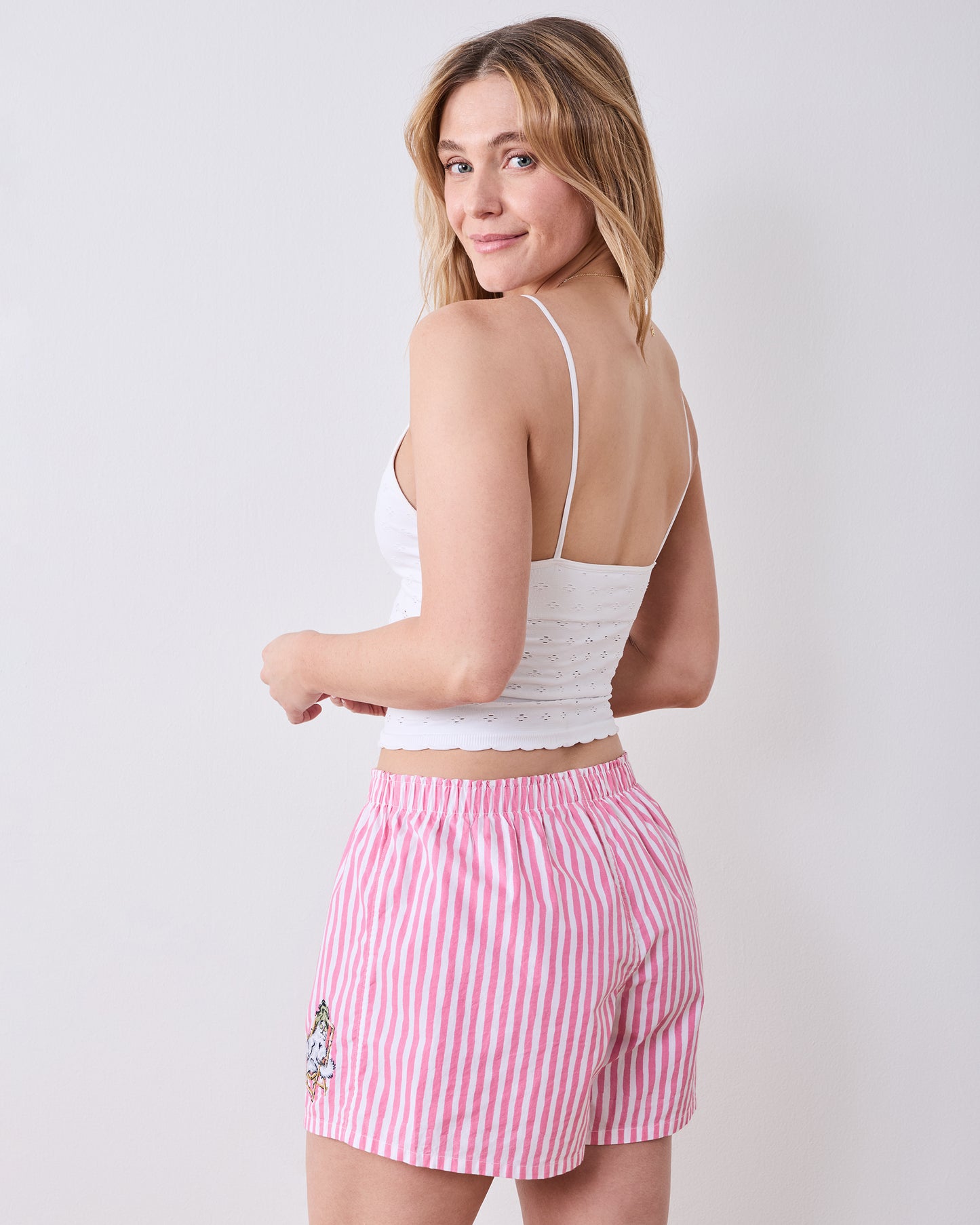 Spa Day Stripes - Boyfriend Boxer - Pink Polish - Printfresh