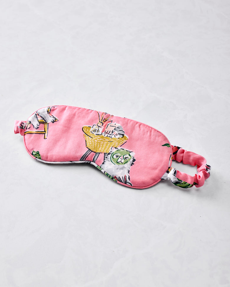 Spa Day - Eco Satin Eye Mask - Pink Polish - Printfresh