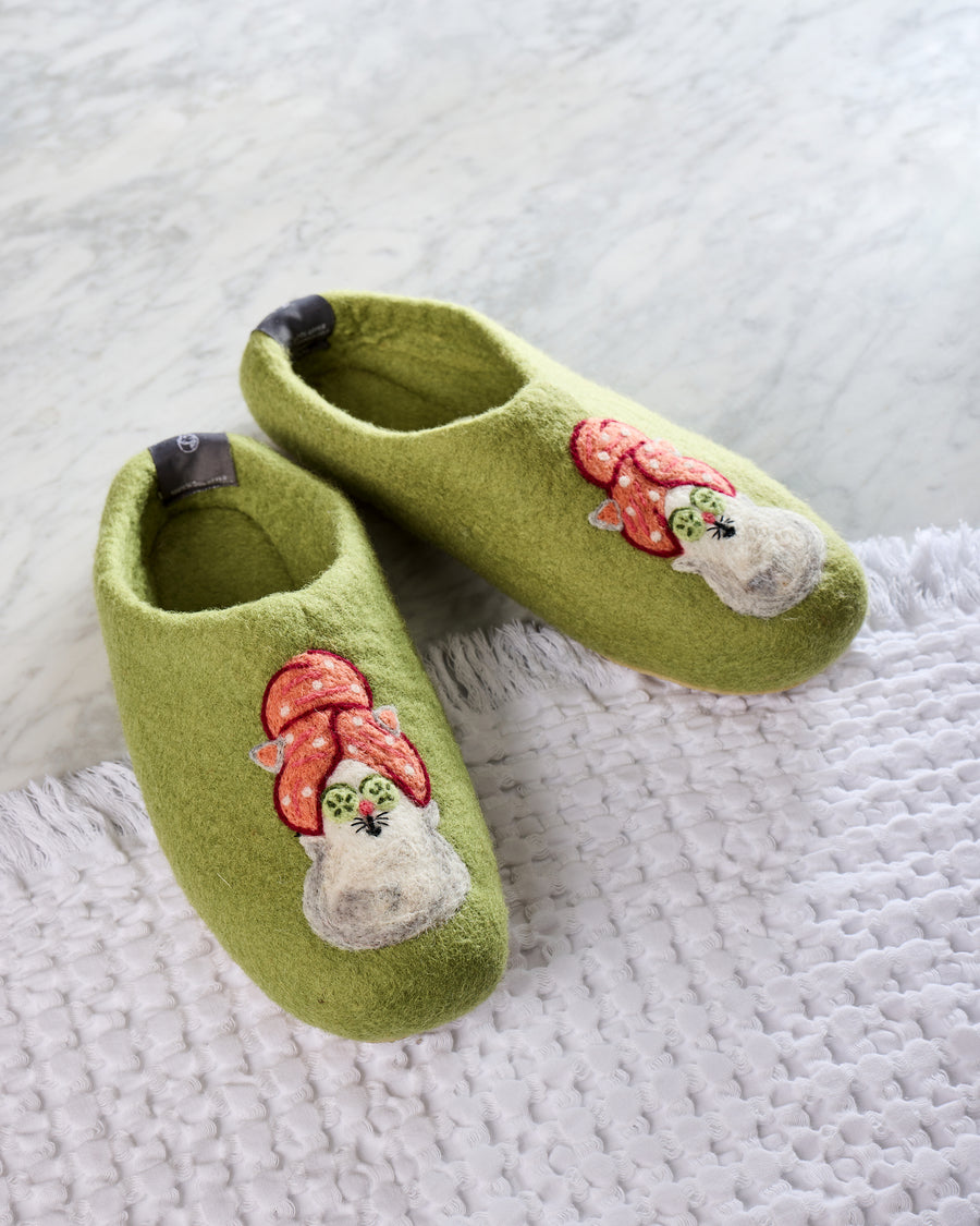 French Knot X PF - Spa Day Slipper - Cucumber Water - Printfresh