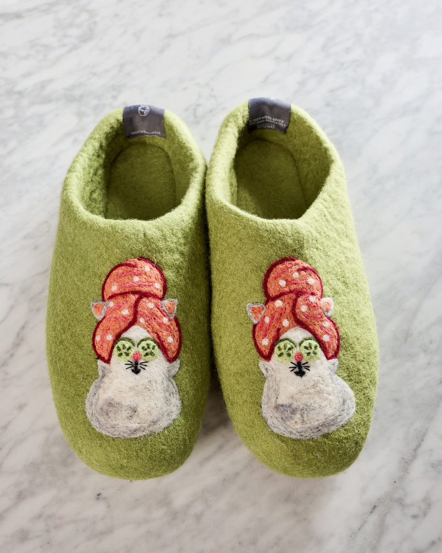 French Knot X PF - Spa Day Slipper - Cucumber Water - Printfresh