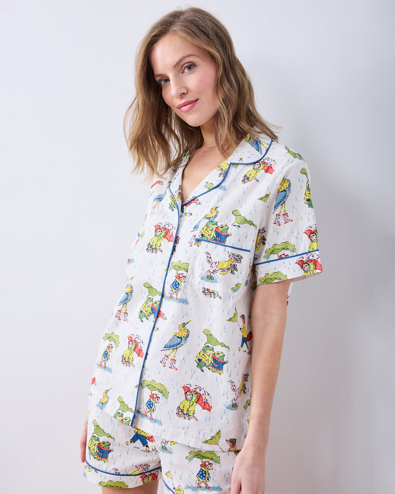 Spring Showers - Short PJ Set - Rain Cloud - Printfresh