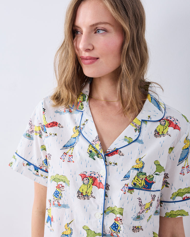 Spring Showers - Short PJ Set - Rain Cloud - Printfresh
