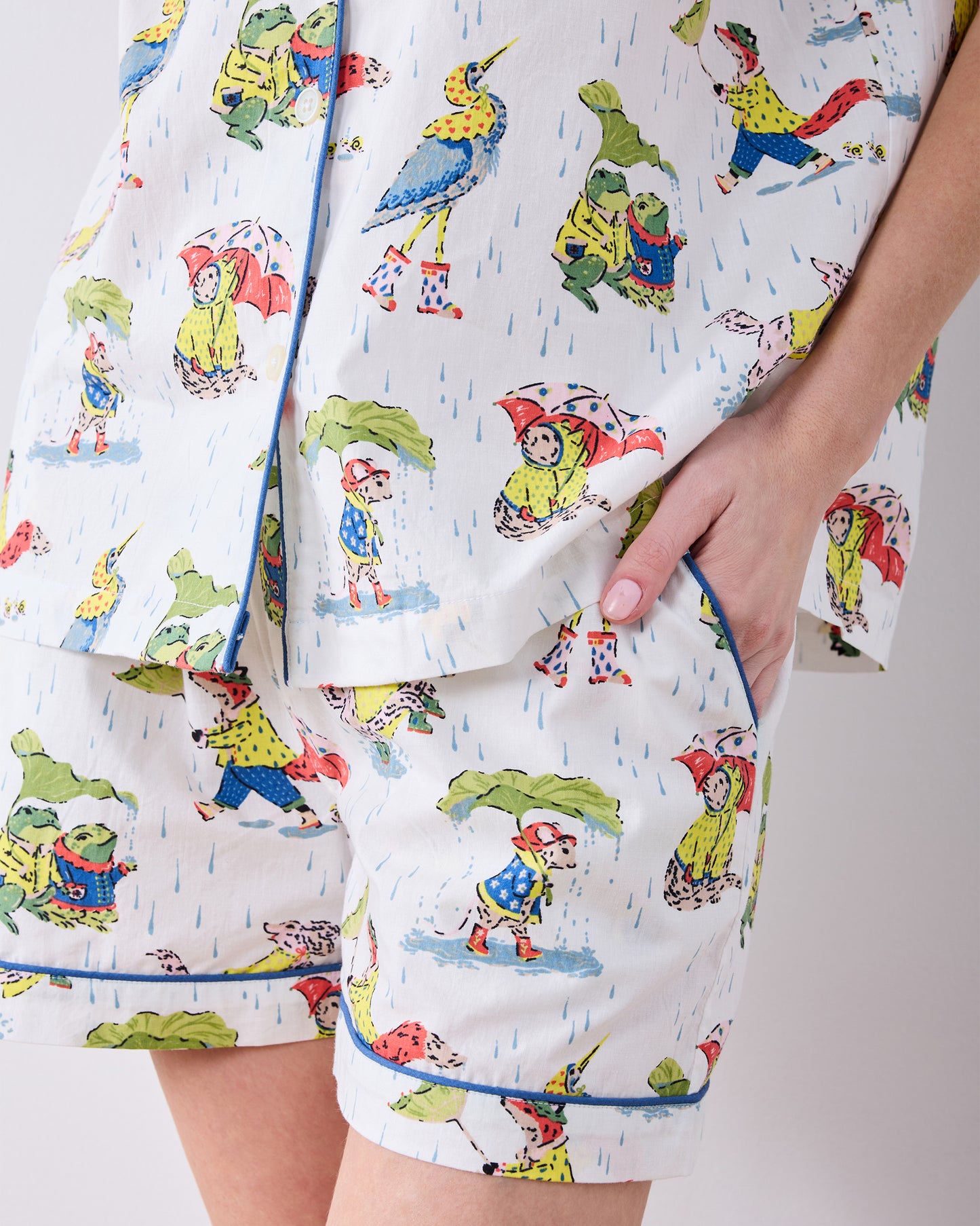 Spring Showers - Short PJ Set - Rain Cloud - Printfresh