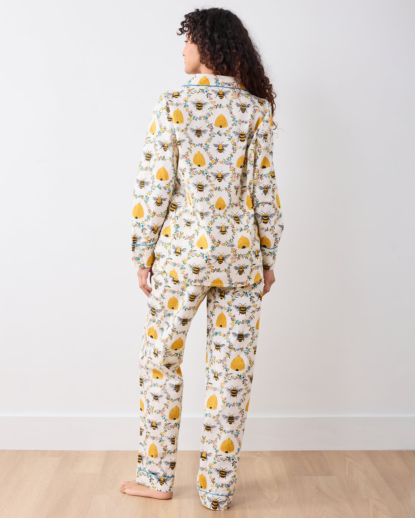 Sweet Bee - Long PJ Set - Cream - Printfresh