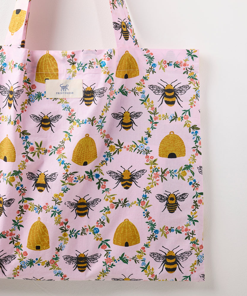 Sweet Bee - Go To Tote - Pink Petal - Printfresh
