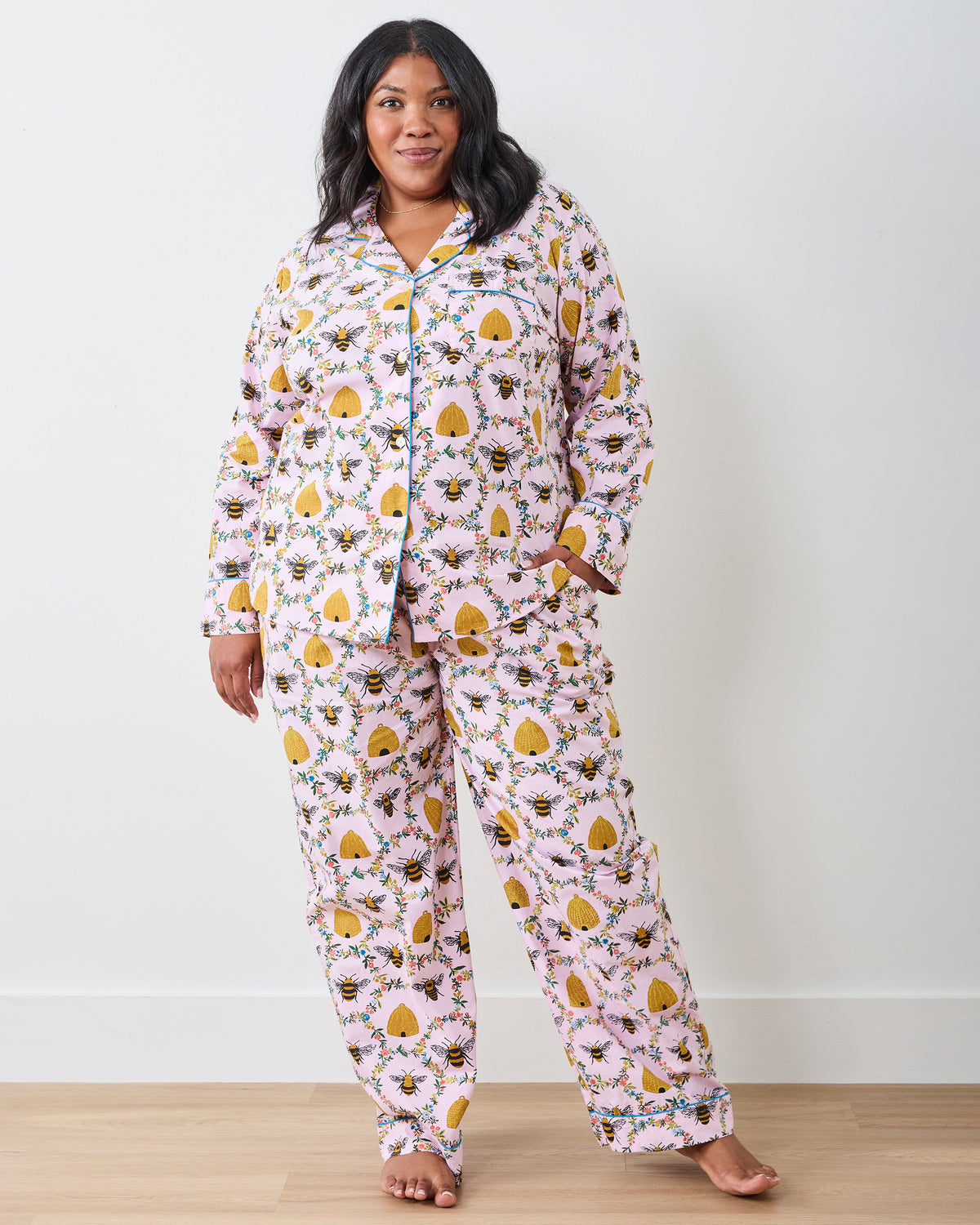 Sweet Bee - Long PJ Set - Pink Petal - Printfresh