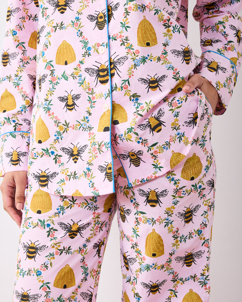 Sweet Bee - Long PJ Set - Pink Petal - Printfresh