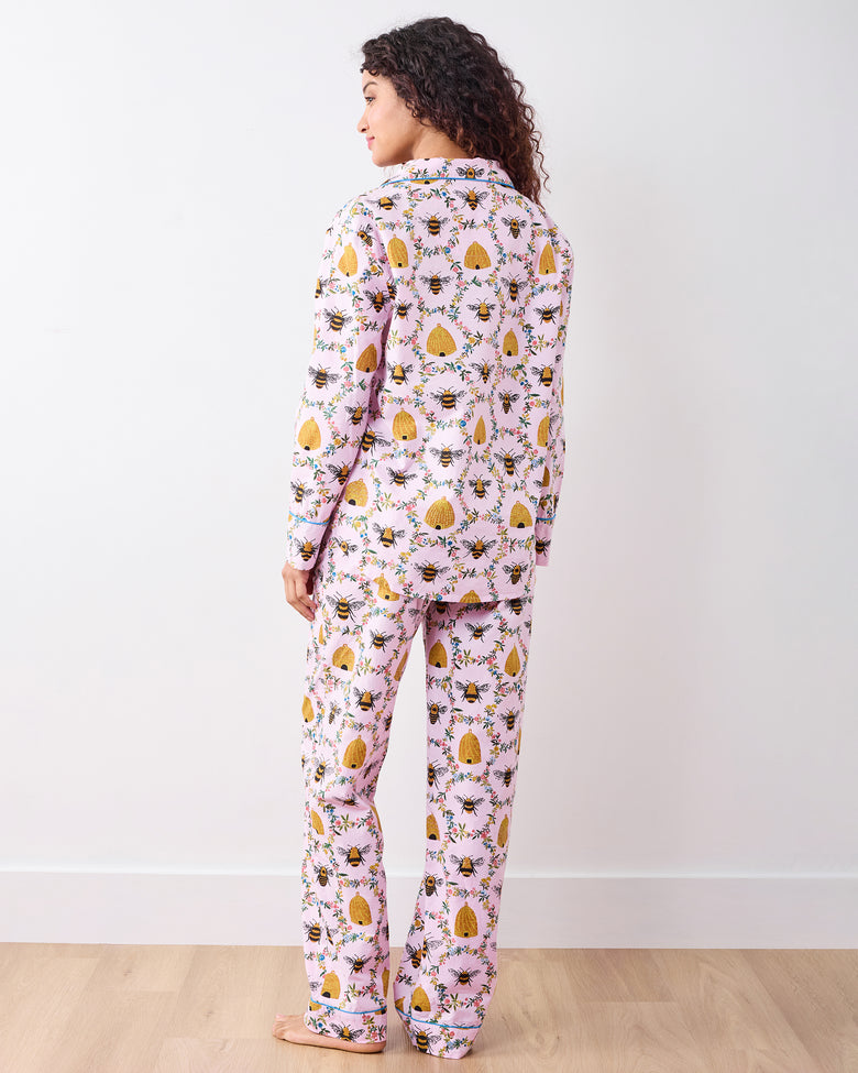 Sweet Bee - Long PJ Set - Pink Petal - Printfresh