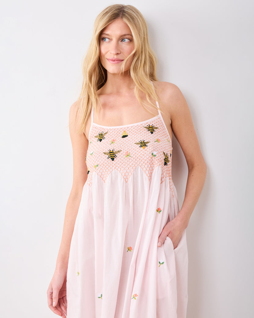 Sweet Bee - Naya Nightie - Pink Petal - Printfresh