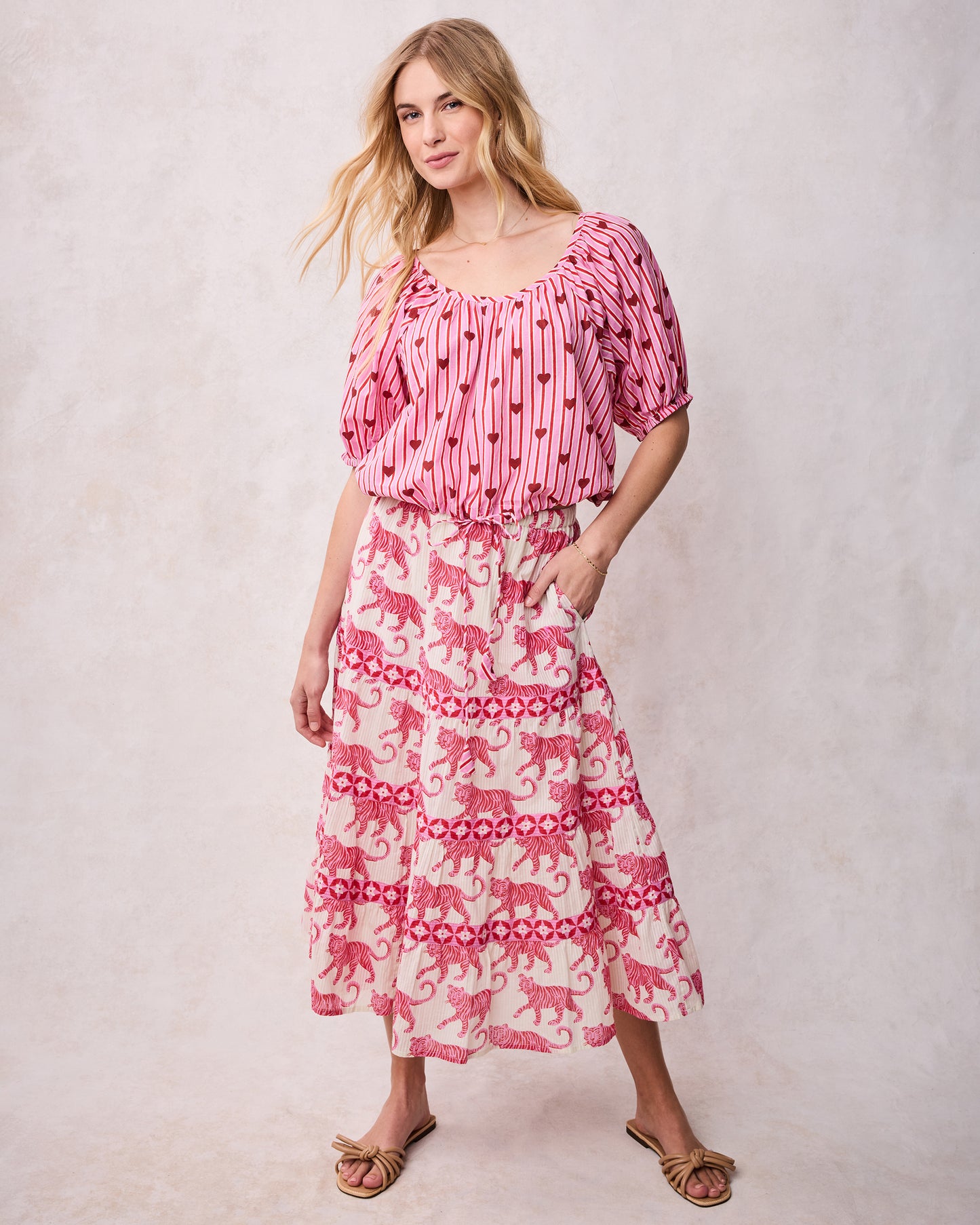 Sweethearts - Piper Blouse - Blushing Valentine - Printfresh