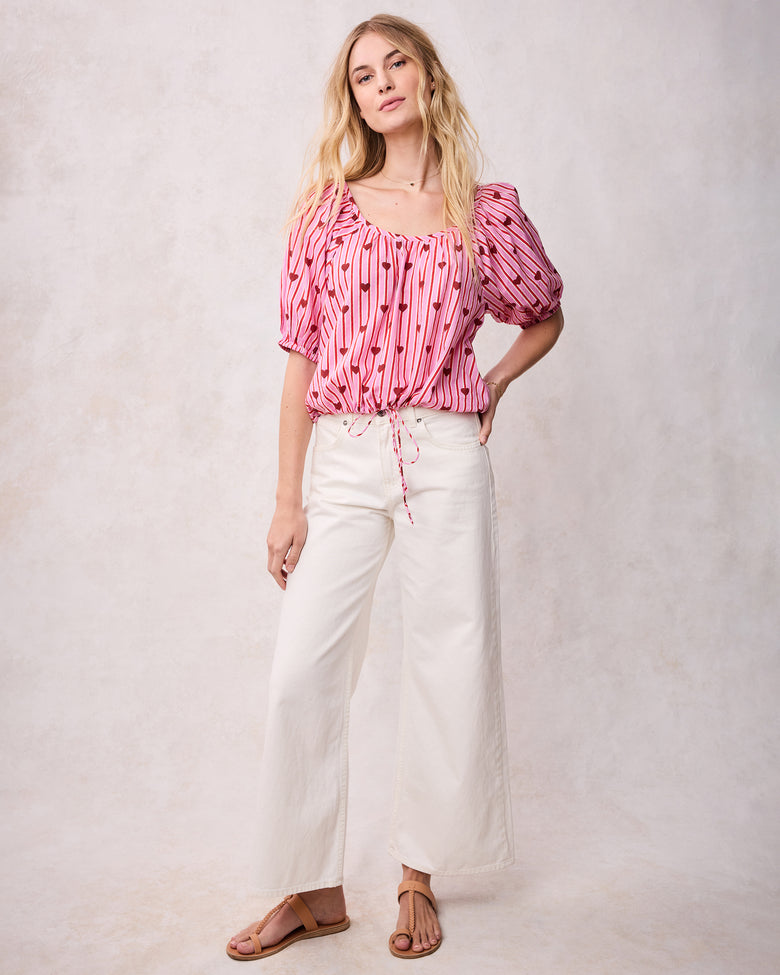 Sweethearts - Piper Blouse - Blushing Valentine - Printfresh
