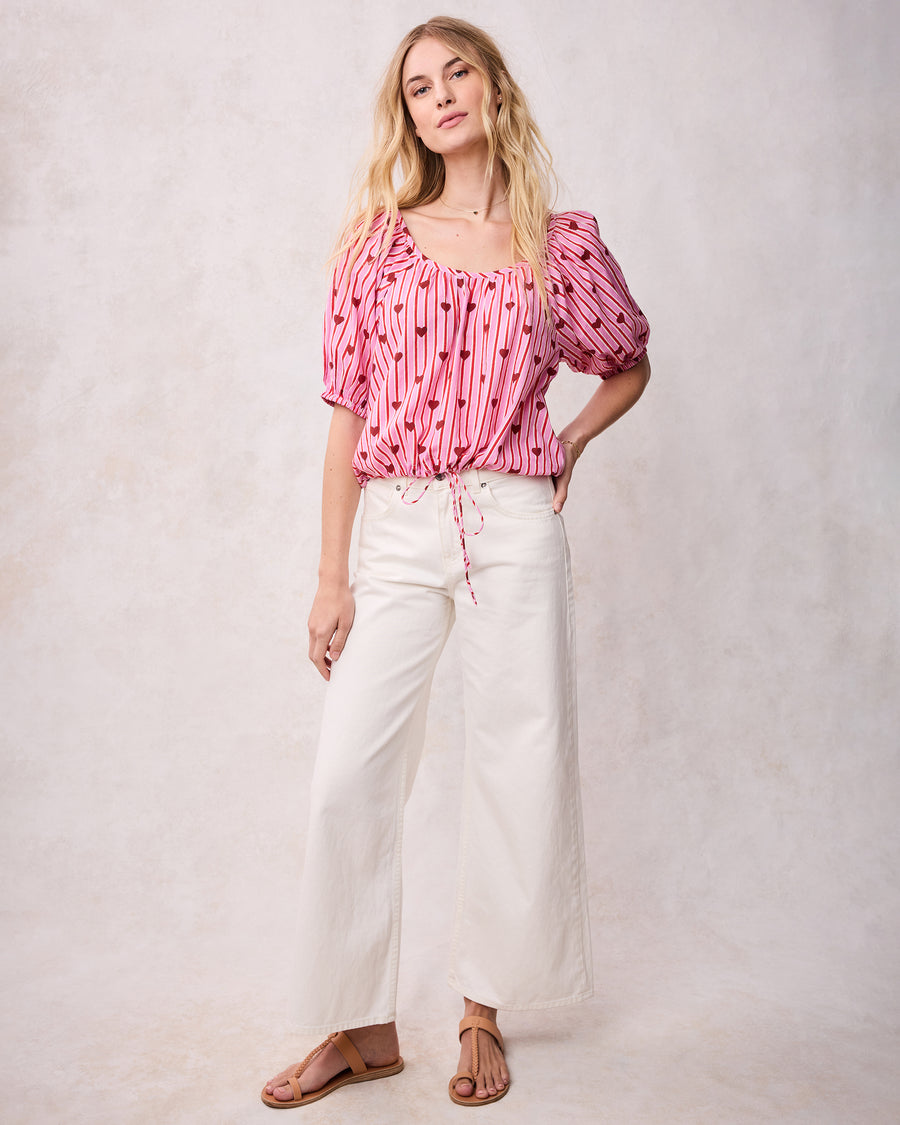 Sweethearts - Piper Blouse - Blushing Valentine - Printfresh